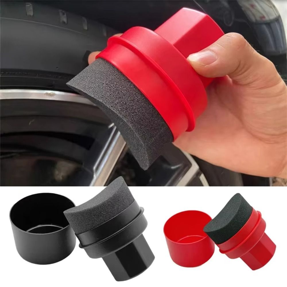 Wax Applicator Pad - إسفنجة تلميع إطارات منحنية مع غطاء،